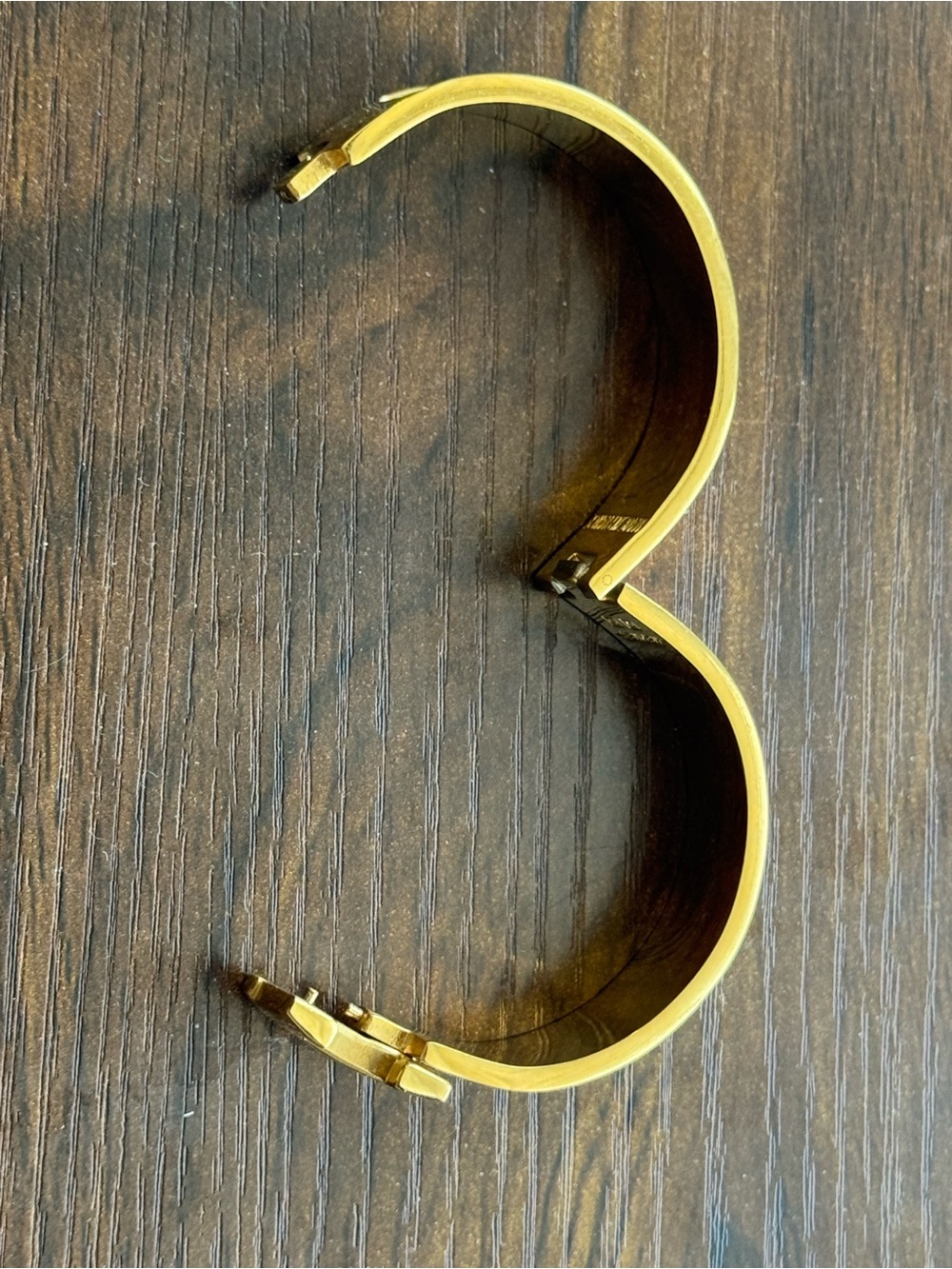 Beautiful Hermes Gold and Turquoise Enamel Clic H Bracelet - Picture 11 of 13